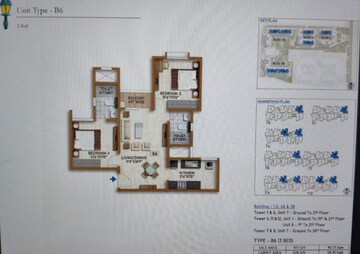 Floor Plan in 2 BHK Apartment at Prestige Finsbury Park Hyde, Bagaluru – for Sale