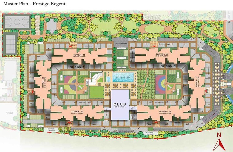 Master Plan, prestige-finsbury-park-hyde 2 Bedroom 971 Sq.Ft. Apartment In Bagaluru Bangalore 9827611