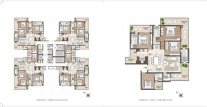 Floor Plan in 4 BHK Apartment at Hero Homes Palatial, Sector 104 – for Sale