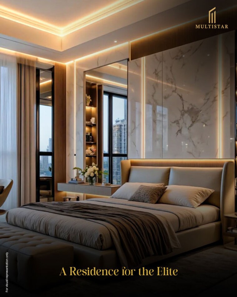 Bedroom, multistar-autograph-residency 3 Bedroom 968 Sq.Ft. Apartment In Oshiwara Mumbai 9829849