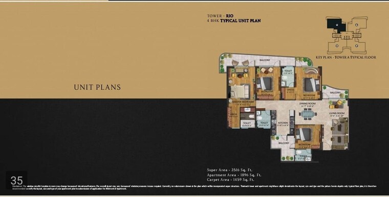 Master Plan, oxirich-chintamani 3 Bedroom 2355 Sq.Ft. Apartment In Sector 103 Gurgaon 9829116