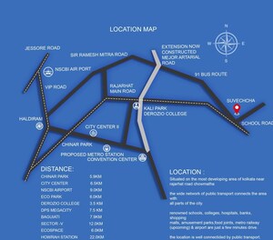 2 BHK Apartment – Map Location View at Rajarhat Road - for Sale