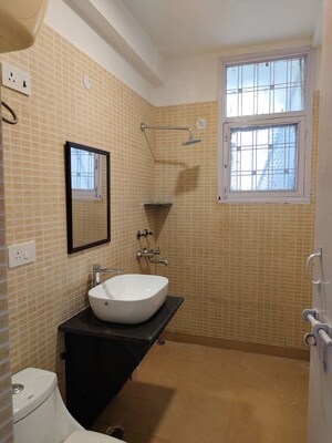 Bathroom in 3 BHK Apartment at Sector 19 Dwarka – for Rent