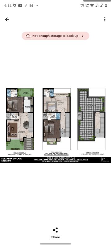 3 BHK 1852 Sq.Ft. Villa in Omega Suraksha Enclave