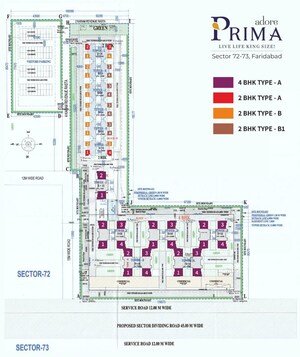 Master Plan in 4 BHK Apartment at Adore Prima, Sector 72 – for Sale
