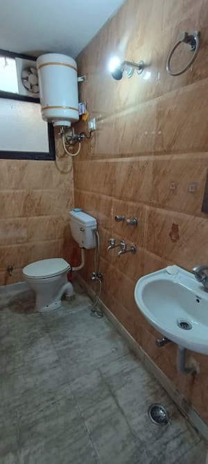 Bathroom in 1 BHK Builder Floor at East Of Kailash – for Rent