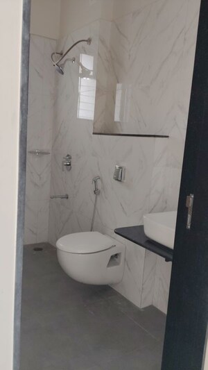 Bathroom in 3 BHK Apartment at Nyati Defence Enclave, Undri – for Rent