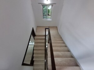 Staircase in 4 BHK Villa at Rajapushpa Open Skies, Kokapet – for Rent