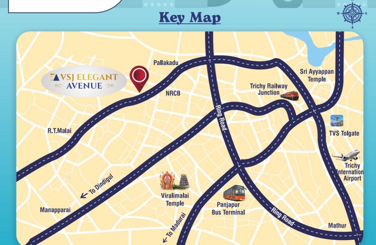 Map Location, allithurai  1200 Sq.Ft. Plot In Allithurai Trichy 9833169