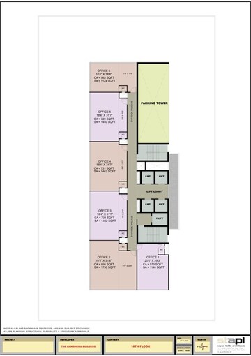 Floor Plan in  Office Space at Kaamdhenu Growth Master, Nerul – for Sale