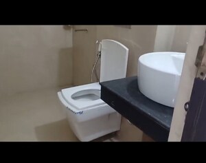 Bathroom in 3 BHK Apartment at Rishita Manhattan, Gomti Nagar – for Rent