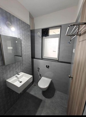 Bathroom in 1 BHK Apartment at K M Horizon Palms 2, Owale – for Rent
