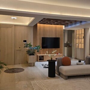 Living Room in 4 BHK Apartment at Sheth Beaumonte, Joglekar Nagar – for Rent