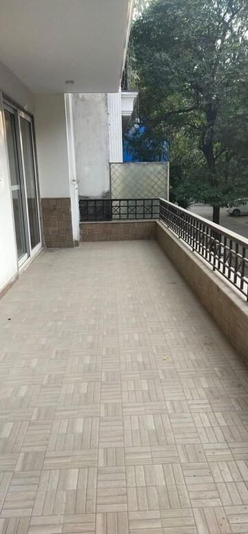 Balcony in 4 BHK Builder Floor at DLF Queens Court, Chittaranjan Park – for Rent