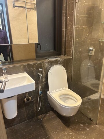 Bathroom in 3 BHK Apartment at Lodha Allura, Worli – for Rent