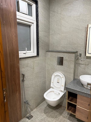 Bathroom in 3 BHK Builder Floor at Chittaranjan Park – for Rent