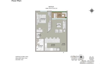 Floor Plan in 1 BHK Apartment at Vajarahalli – for Sale