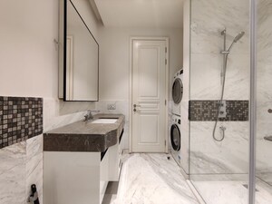 Bathroom in 1 BHK Apartment at Bhartiya City Leela Residences, Thanisandra Main Road – for Rent