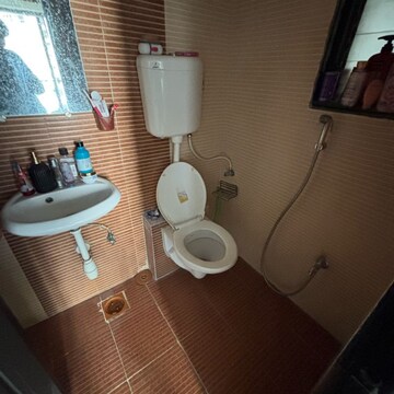 Bathroom in 1 BHK Apartment at Lalani Valentine Apartment 1 Wing D, Riddhi Gardens – for Rent