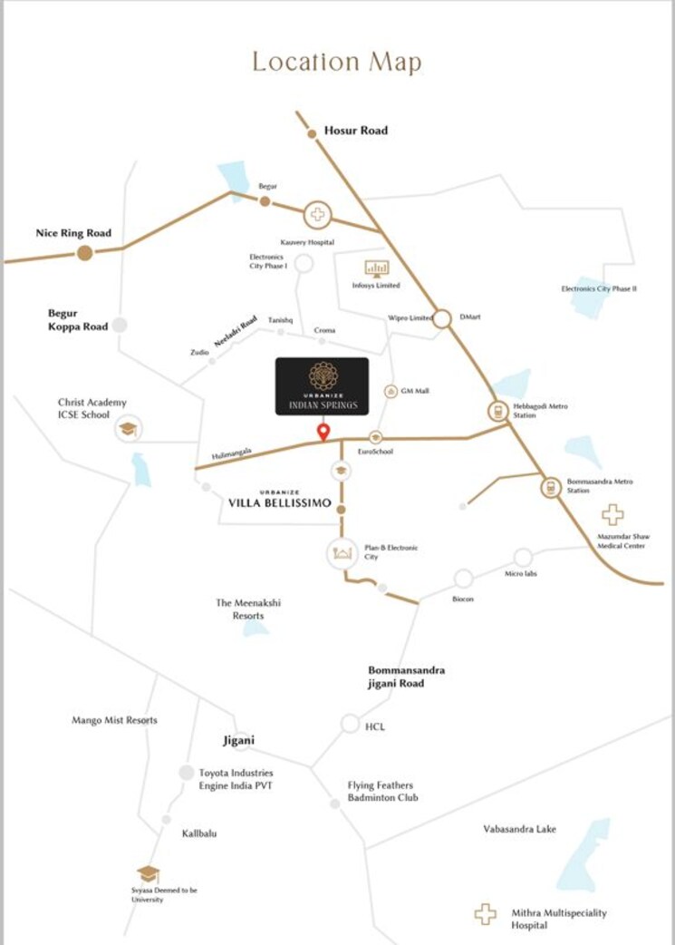 Map Location, electronic city phase i  1500 Sq.Yd. Plot In Electronic City Phase I Bangalore 9065330