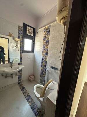 Bathroom in 4 BHK Apartment at Anand Niketan CGHS, Sector 52 – for Rent