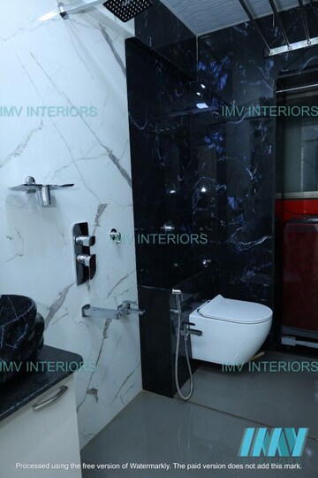 Attached Bathroom in 3 BHK Apartment at Bharat Shiv Sai Paradise, Majiwada – for Sale