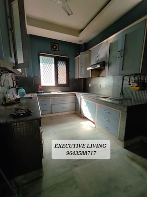 Kitchen in 3 BHK Builder Floor at Greater Kailash I – for Rent