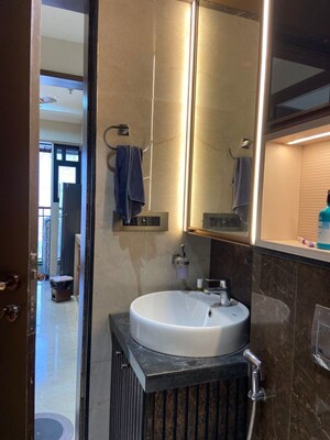 Bathroom in 1 BHK Apartment at MICL Aaradhya Highpark, Mira Road – for Rent