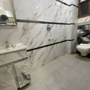 Bathroom in 3 BHK Builder Floor at Chattarpur – for Rent