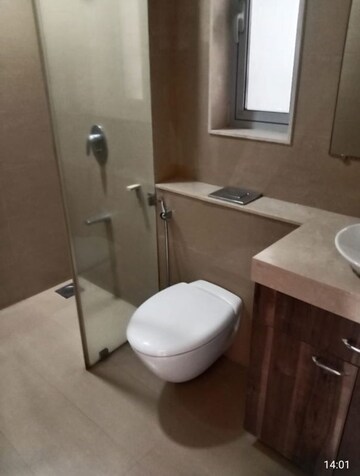 Bathroom in 3 BHK Apartment at Oberoi Realty Exquisite, Goregaon East – for Rent