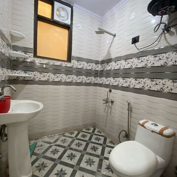 Bathroom in 3 BHK Builder Floor at Chattarpur – for Rent