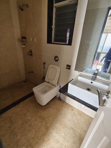 Bathroom in 1 BHK Apartment at Aspen Park, Goregaon East – for Rent