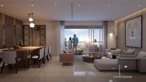 Living Room in 3 BHK Apartment at Matigara – for Sale