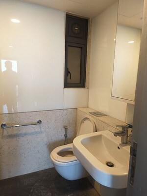 Bathroom in 1 BHK Apartment at Lodha New Cuffe Parade, Wadala – for Rent
