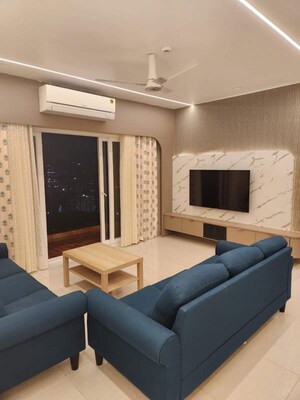 Living Room in 4 BHK Apartment at Prestige High Fields, Gachibowli – for Rent