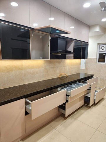 Kitchen in 4 BHK Apartment at Prestige High Fields, Gachibowli – for Rent