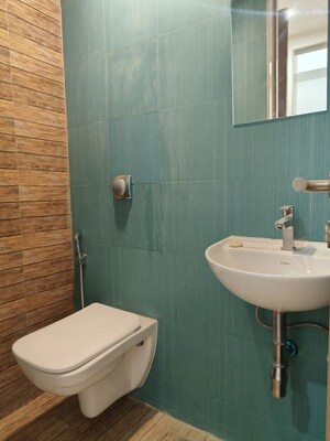 Bathroom in 1 BHK Apartment at Lodha Crown Quality Homes, Majiwada – for Rent