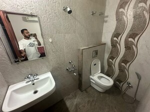 Bathroom in 1 BHK Apartment at Satguru Heights, Gulmohar Colony – for Rent