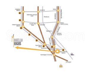2 BHK Apartment – Map Location View at Modello Highs, Garia - for Sale