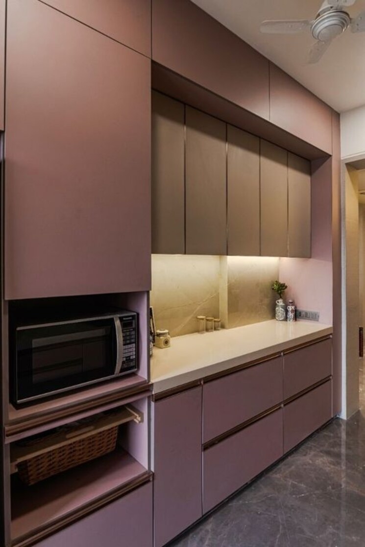 Kitchen, lnt-crescent-bay-t3 2.5 Bedroom 1100 Sq.Ft. Apartment In Parel Mumbai 9839619