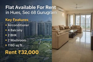 Living Room in 2 BHK Apartment at Supertech Hues, Sector 68 – for Sale