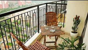 Balcony in 3 BHK Apartment at Omaxe The Palace, Gomti Nagar – for Rent