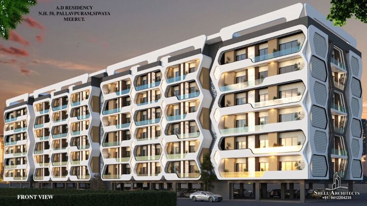 Exterior View, modipuram 3.5 Bedroom 1087 Sq.Ft. Apartment In Modipuram Meerut 9840104
