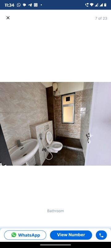 Bathroom in 3 BHK Apartment at J P Jeevan Heights, Kandivali West – for Rent