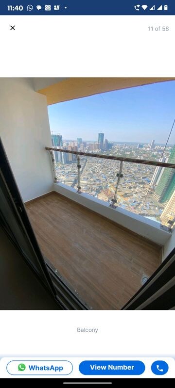 Balcony in 3 BHK Apartment at Siddha Seabrook, Kandivali West – for Rent