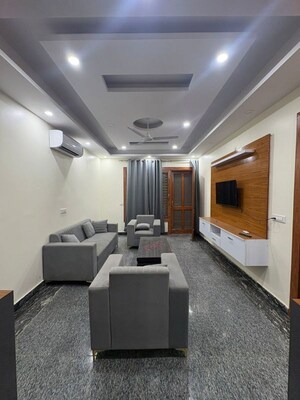 Living Room in 3 BHK Builder Floor at Ansal Sushant Apartments, Sushant Lok I – for Rent