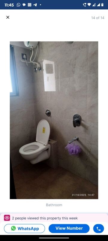 Bathroom in 3 BHK Apartment at Sandhya Eve Horizon, Kandivali West – for Rent