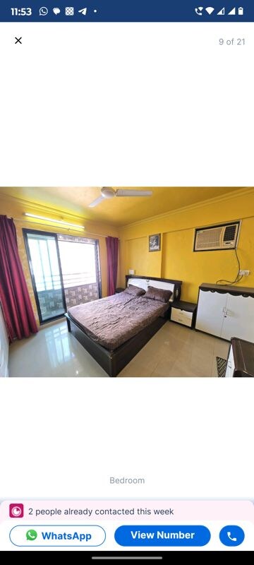 Living Room in 3 BHK Apartment at Siddhi Height Kandivali, Kandivali West – for Rent