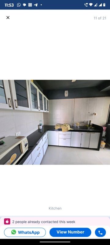 Kitchen in 3 BHK Apartment at Siddhi Height Kandivali, Kandivali West – for Rent