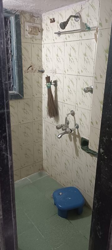 Bathroom in 1 BHK Builder Floor at Shantinagar CHS, Mira Road – for Rent